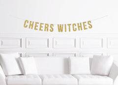 Cheers Witches Banner Halloween Bachelorette Party Sign - Pretty Day