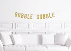 Gobble Gobble Fun Thanksgiving Banner - Pretty Day