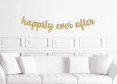 Happily Ever After Cursive Glitter - Pretty Day