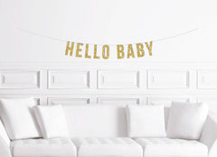 Hello Baby Baby Shower Banner - Pretty Day