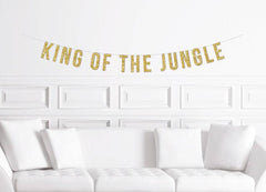 King of The Jungle Banner First Birthday Banner - Pretty Day