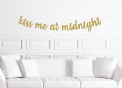 Kiss Me at Midnight New Years Banner - Pretty Day