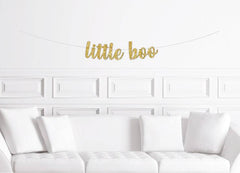 Little Boo Halloween Baby Shower Party Banner - Pretty Day