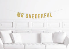 Mr Onederful Banner for a Boy's First Birthday - Pretty Day