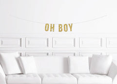 Oh Boy Baby Shower Banner - Pretty Day