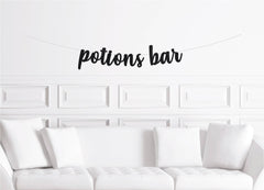 Potions Bar Halloween Party Banner Sign for a Drink Table - Pretty Day