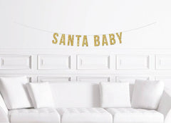 Santa Baby Baby Shower Banner - Pretty Day