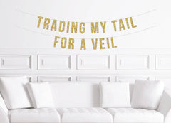 Trading My Tail For a Veil Mermaid Bridal Shower Banner - Pretty Day