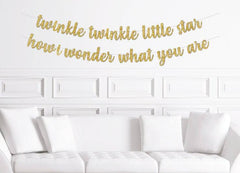 Twinkle Twinkle Little Star How I Wonder What You Are  Baby Shower Banner - Pretty Day