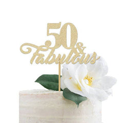 50 & Fabulous Cake Topper - Pretty Day
