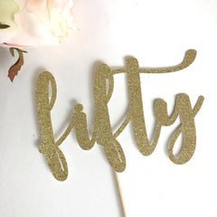 Fifty Cake Topper - Pretty Day