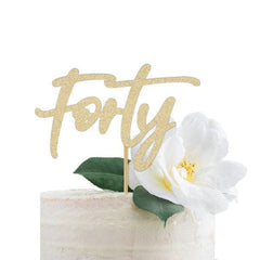 Forty Cake Topper - Pretty Day