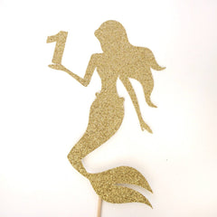Mermaid Cake Topper With Age - Pretty Day