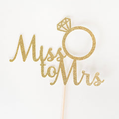 Miss to Mrs Cake Topper - Pretty Day