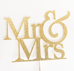 Mr & Mrs Cake Topper - Pretty Day