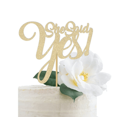 She said Yes! Cake Topper - Pretty Day