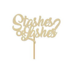 Stashes or Lashes? Cake Topper - Pretty Day