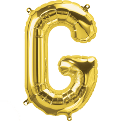 Small 16"  Gold G Letter Balloon S4011 - Pretty Day