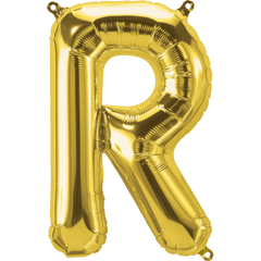Small 16"  Gold R Letter Balloon S4014 - Pretty Day