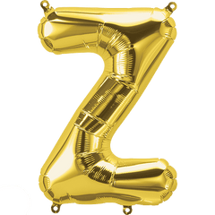 Small 16"  Gold Z Letter Balloon S4016 - Pretty Day