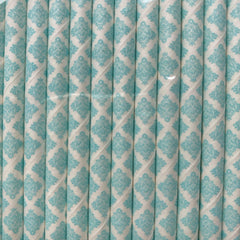 Blue Paisley Eco Friendly Paper Straws S3013 - Pretty Day