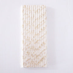 Gold Foil Princess Eco Friendly Paper Straws S1089 - Pretty Day