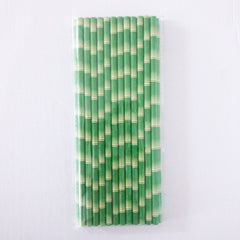 Green Bamboo Pattern Eco Friendly Paper Straws S9079 - Pretty Day
