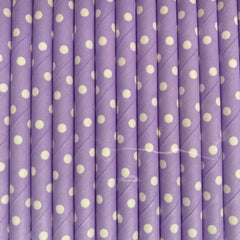 Purple and White Eco Friendly Paper Straws S3121 - Pretty Day