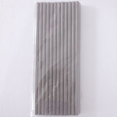Solid Soft Gray Eco Friendly Paper Straws S1082 - Pretty Day