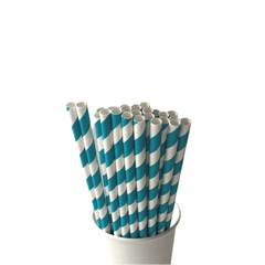 Turquoise Paper Straws S5120 - Pretty Day