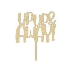 Up Up & Away Glitter Cake Topper - Pretty Day