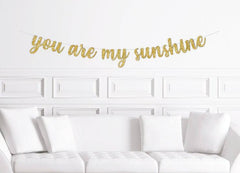 You Are My Sunshine Banner Baby Shower Decoration - Pretty Day