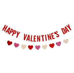 Large Happy Valentines Day Banner Decoration - Pretty Day