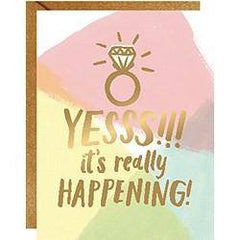 Yesss Engaged Foil Greeting Card - Paper Source - Pretty Day