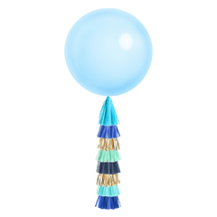 Jumbo Balloon & Tassel Tail - Blue Party S8068 - Pretty Day
