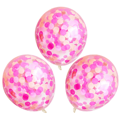 Large Confetti Balloons 3 Pack - Pink Party S8044 - Pretty Day