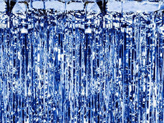 Blue Metallic Fringe Curtain Backdrop S7040 S7041 S7042 - Pretty Day