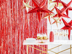 Red Metallic Fringe Curtain Backdrop S7050 S7051 S7052 - Pretty Day