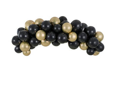 Gold And Black Balloon Garland S9261 - Pretty Day