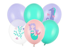 Mermaid Party Balloons - 6pk  S9182 - Pretty Day