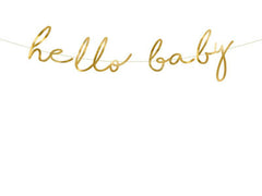 Baby Shower Banner - Gold S1128 - Pretty Day
