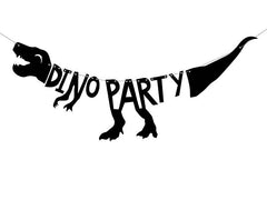 Black Dinosaur Party Banner S2005 - Pretty Day