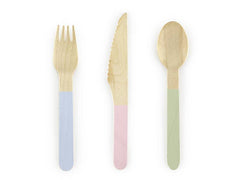 Pastel Wooden Cutlery Set S1116 - Pretty Day