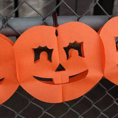 Orange Pumpkin Tissue Garland S6125 - Pretty Day