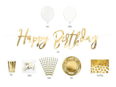 Gold Birthday Decoration Kit S9216/17 - Pretty Day