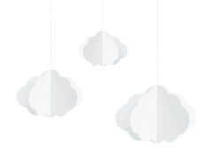 Hanging Paper Clouds  - 3pk  S4124 - Pretty Day