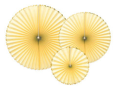 Light Yellow Paper Rosettes - Pretty Day
