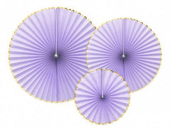 Lilac Purple Paper Fan Decorations S9186 - Pretty Day