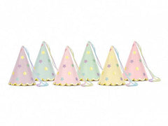 Pastel Star Party Hats - 6pk S9181 - Pretty Day