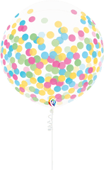 Confetti Balloon with Ribbon 3pk– Multi Color S3100 - Pretty Day